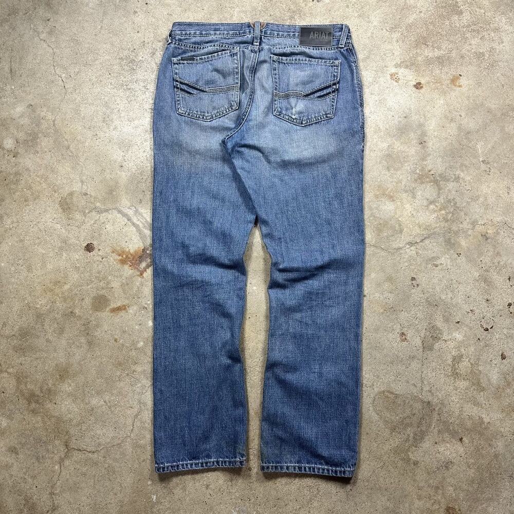 Blue Denim Ariat Workwear Relaxed Straight Leg Jeans Size 33x32